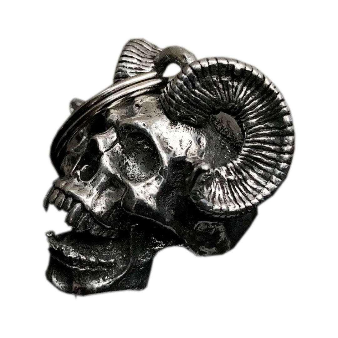 3D Horn Demon Skull Guardian Angel Bell - Fat Skeleton UK