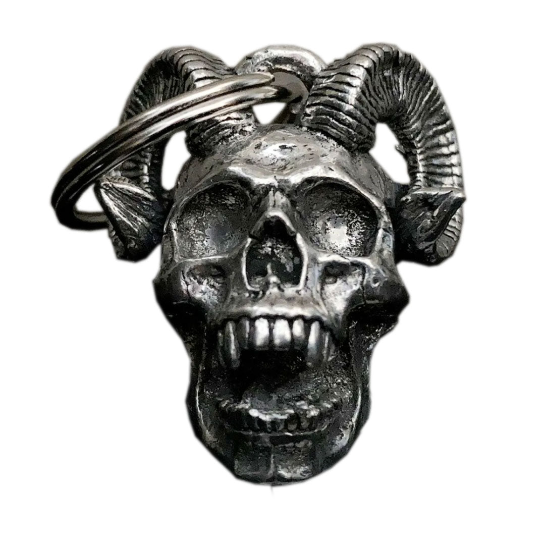 3D Horn Demon Skull Guardian Angel Bell - Fat Skeleton UK