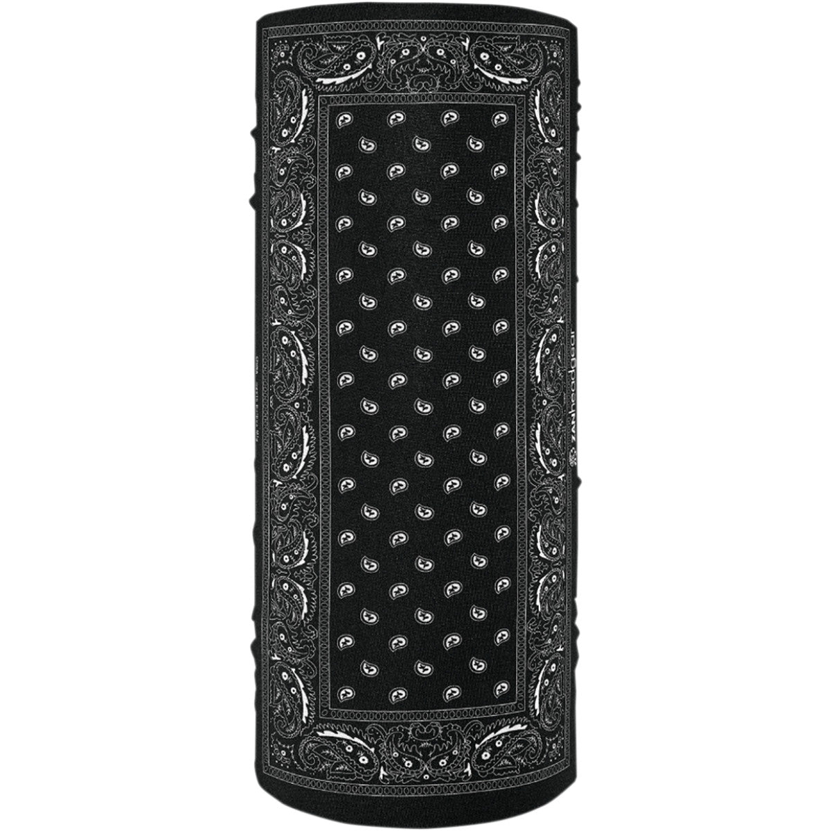 Zan Headwear Black Paisley "Motley" Tube, Neck Warmers & Face Masks - Fat Skeleton UK
